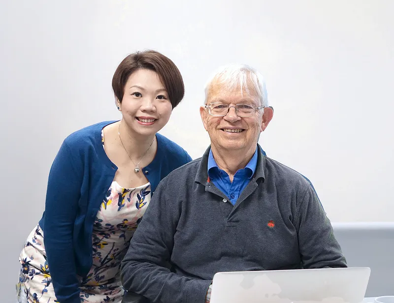 集團創辦人陳欣蔚博士與哈拉爾德・布隆貝格醫生